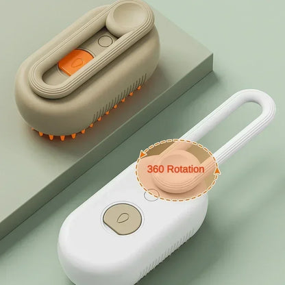Steam Pet Brush 3-in-1 — Self-Cleaning Grooming Brush for Cats & Dogs