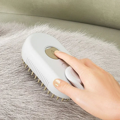Steam Pet Brush 3-in-1 — Self-Cleaning Grooming Brush for Cats & Dogs